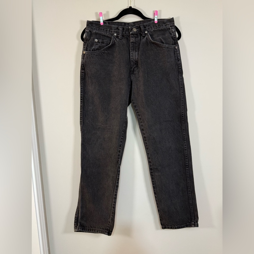 Wrangler Women’s Western Cowboy Boot Cut Basic Black Jeans Size 30 Mint